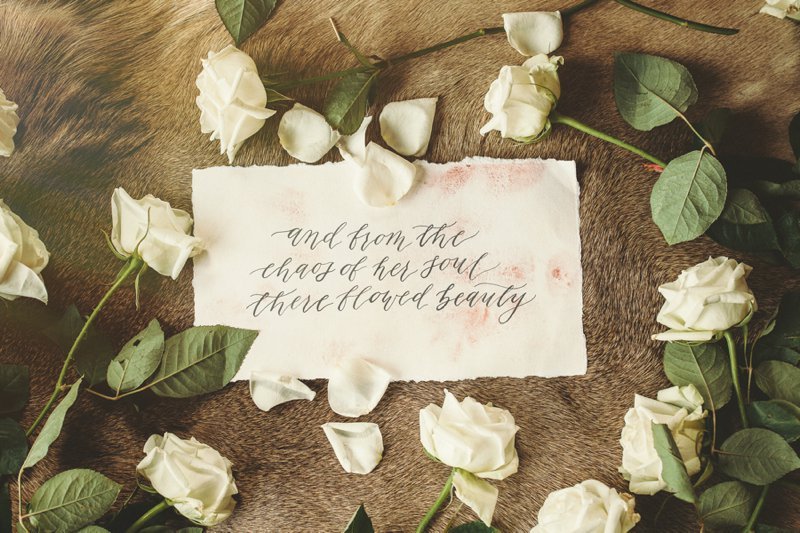 Michaela McBride Calligraphy beautiful wedding stationery
