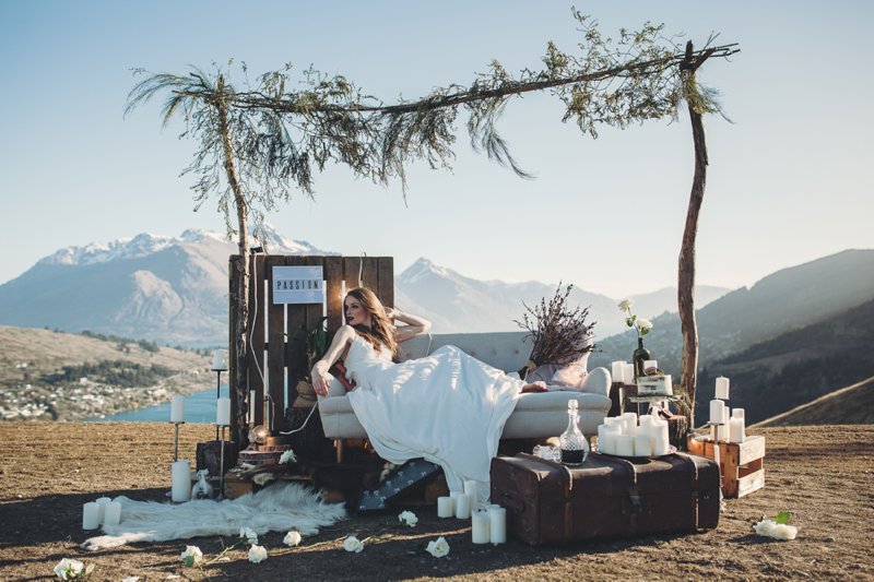Colour Me Happy Wedding Queenstown stylist at NZ High Country by Dawn Thomson Photography
