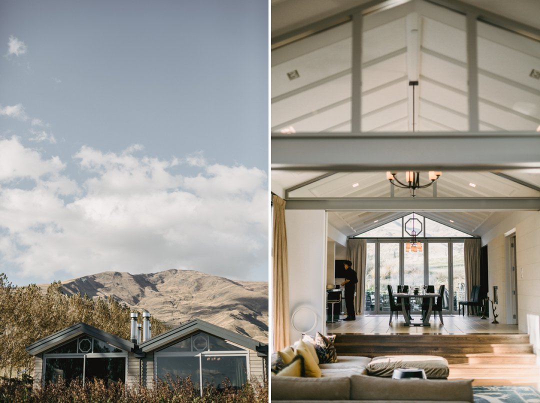 Luxury holiday house for wedding venue in Queenstown by Touch of Spice and Dawn Thomson Photography