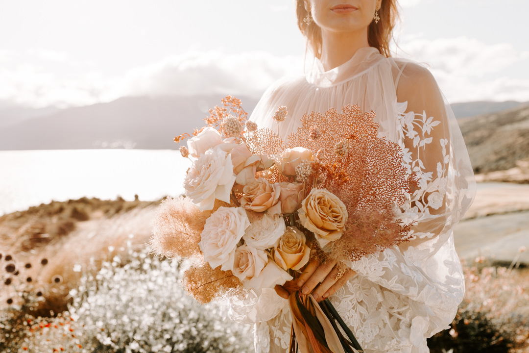 The Vase Queenstown florist at Jacks Retreat Elopement Wedding in Queenstown, New Zealand by Dawn Thomson Photography